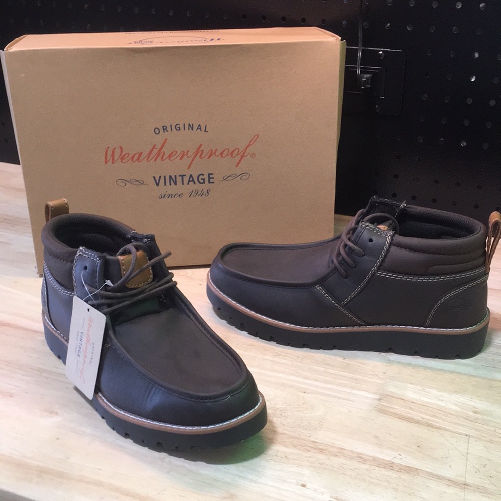 New WB Weatherproof Men's‎ Brown Chukka Boots